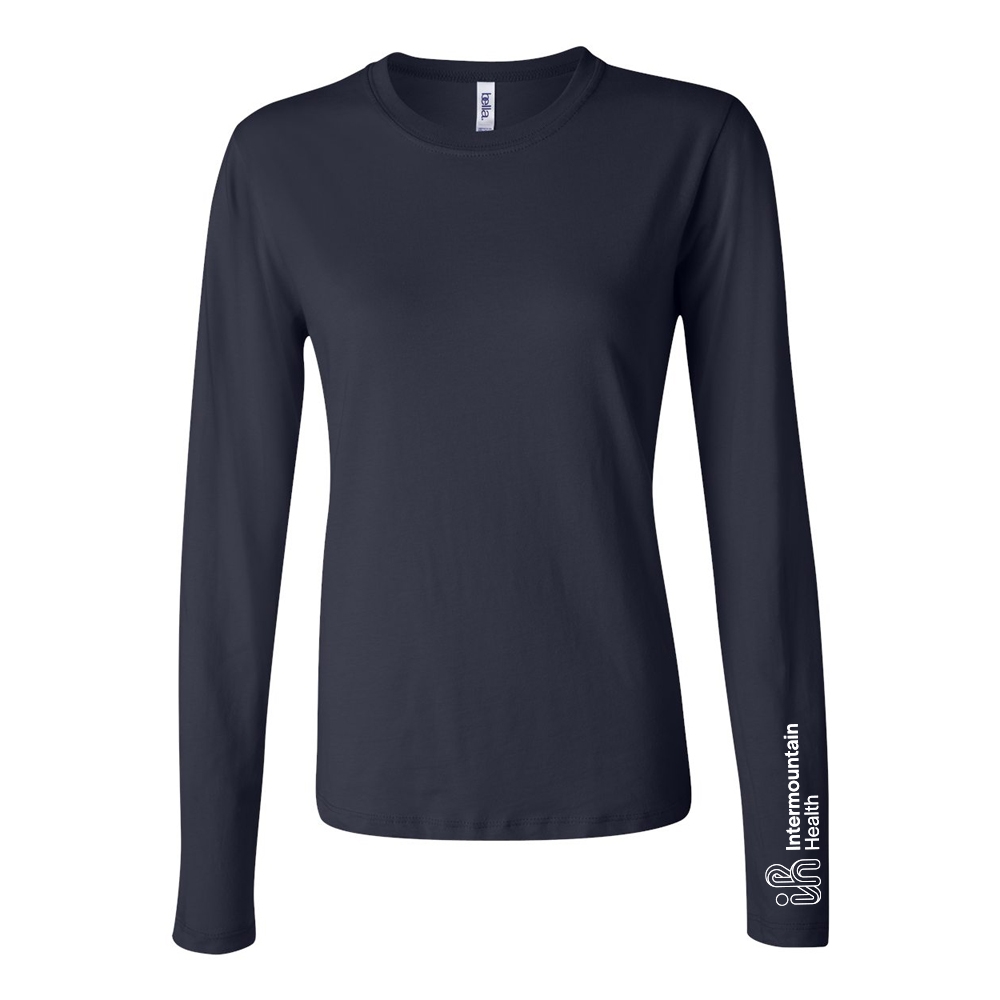 Womens Long Sleeve Navy Tee 